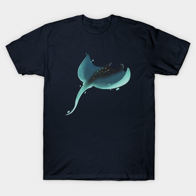 Flying Manta ray T-Shirt by iamCapoon